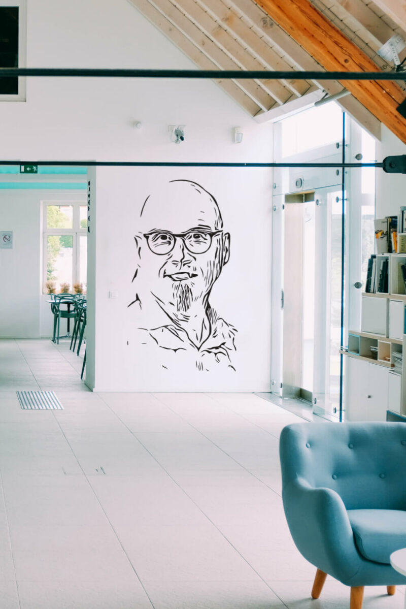 die Wandtattoo Dein direkt kleben Kunst-Portrait auf - Wand